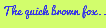 Image with Font Color 3737E7 and Background Color D2FD6C